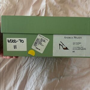 Andrea Wazen Purple and Blue Heels